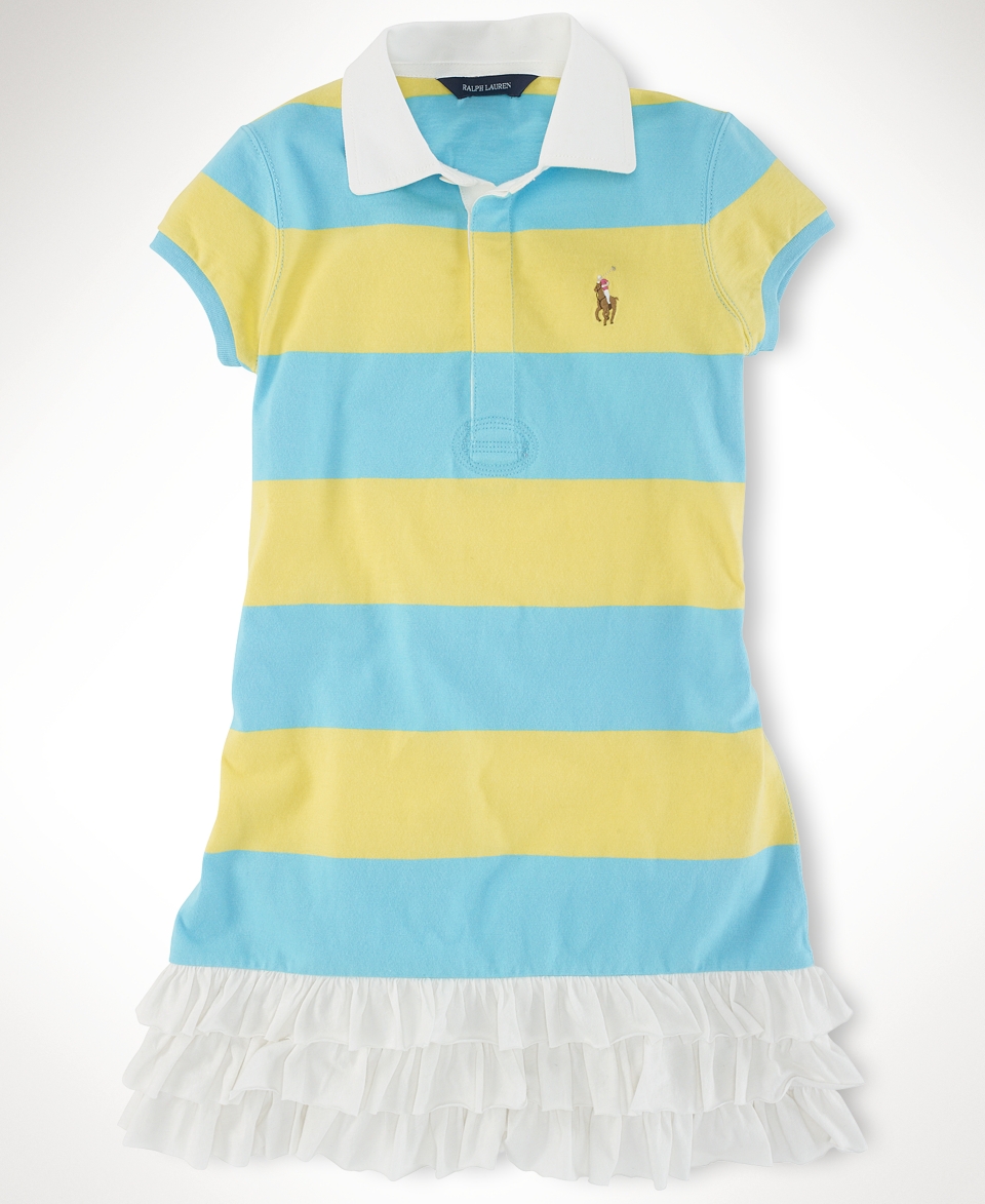 Lauren Kids Dress, Girls Rugby Ruffle Dress   Kids Girls 7 16