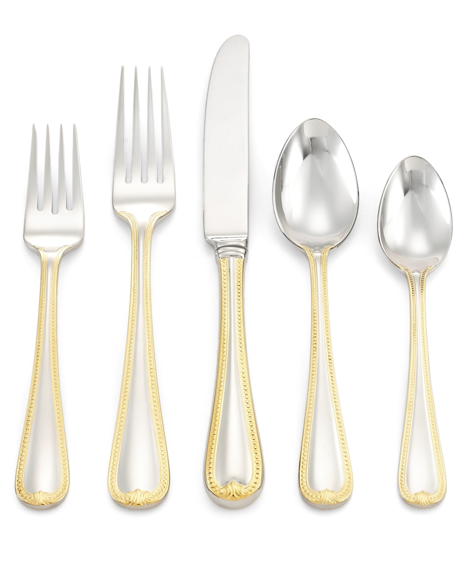 Lenox Flatware 18/10, Vintage Jewel Gold 5 Piece Place Setting