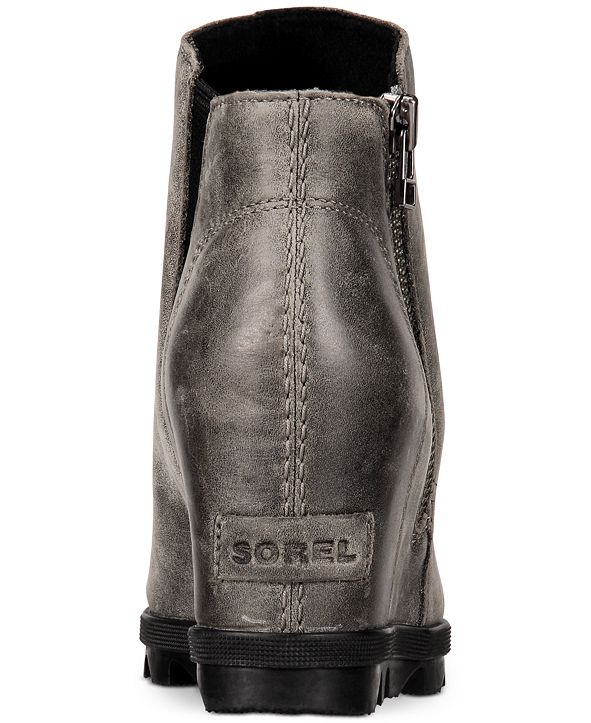 sorel women's joan of arctic wedge zip booties