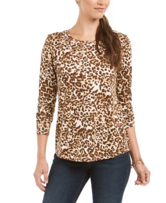 macys leopard tops