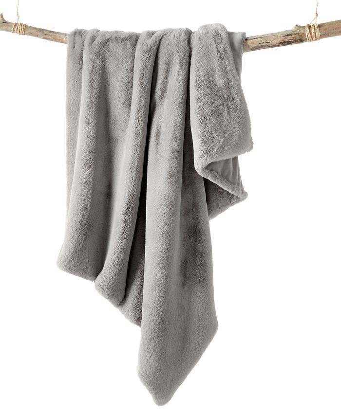 Martha Stewart Collection Faux Fur Throw, Created for Macy's & Reviews