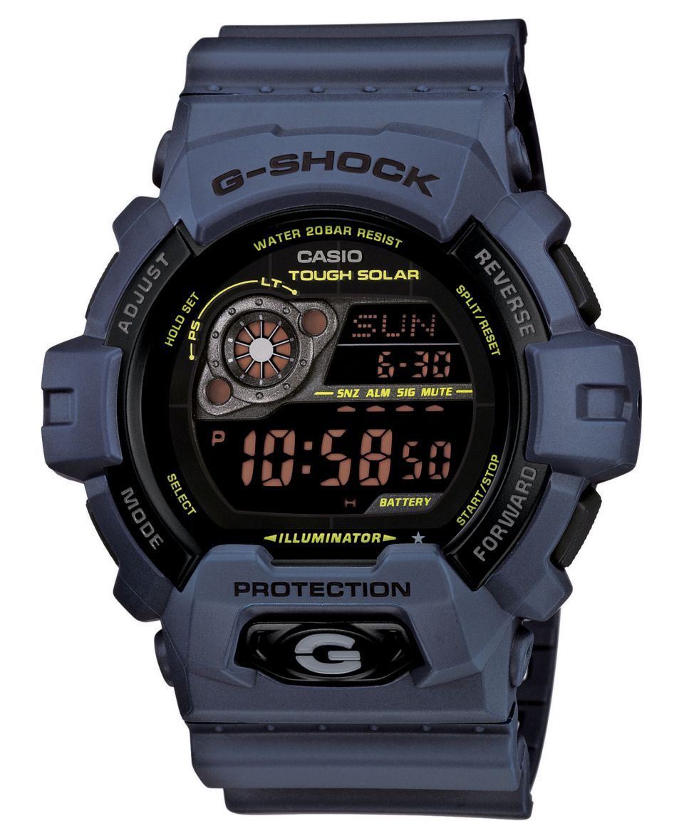 Shock Watch, Mens Digital Black Croc Resin Strap 50x53mm DW6900CR 1