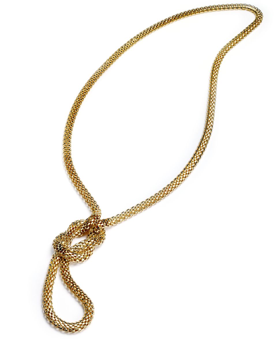 Laundry Necklace, Gold Tone Knotted Statement Necklace   Fashion