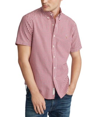 ralph lauren pink gingham men's shirt