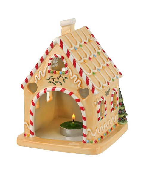 Spode Christmas Tree Gingerbread House Tealight Holder Reviews Candle Holders Home Decor Macy S