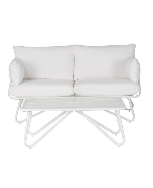 Novogratz Poolside Collection Teddi Outdoor Loveseat And Coffee Table Set Reviews Furniture Macy S