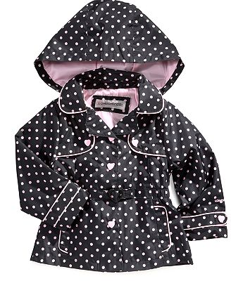 London Fog Kids Jacket, Little Girls Polka Dot Trench Coat - Kids - Macy's