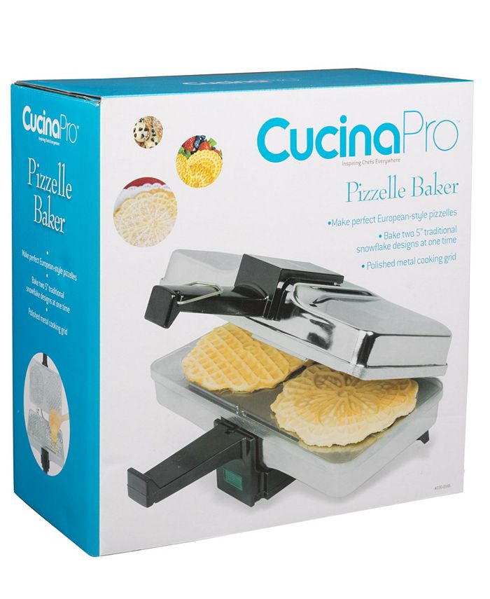 CucinaPro Polished Electric Pizzelle Maker Press & Reviews Small