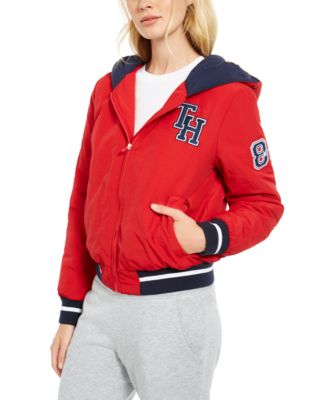 red tommy hilfiger hoodie womens 