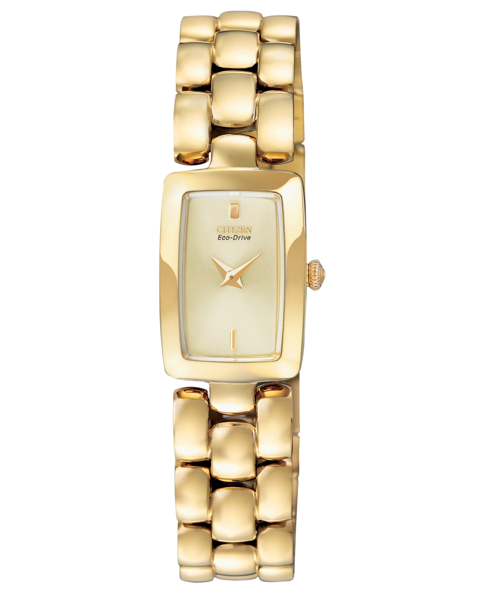 Citizen Watch, Womens Eco Drive Gold Tone Stainless Steel Bracelet