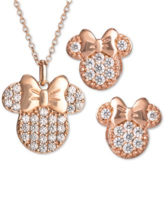 rose gold minnie necklace