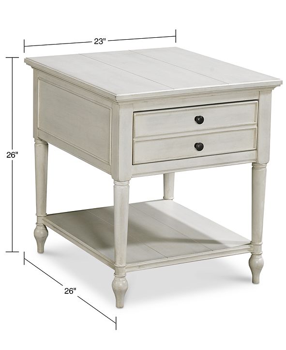 Furniture Sag Harbor White End Table & Reviews - Furniture - Macy&#39;s