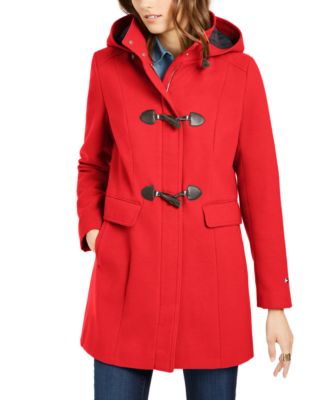 tommy hilfiger women's hooded toggle coat