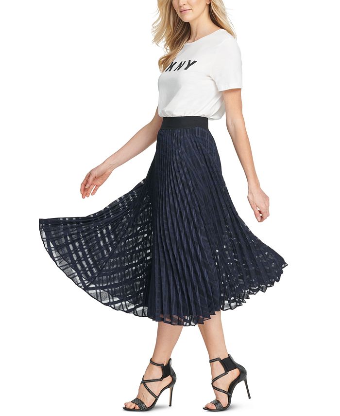DKNY Textured Pleated Skirt & Reviews - Skirts - Women - Macy's