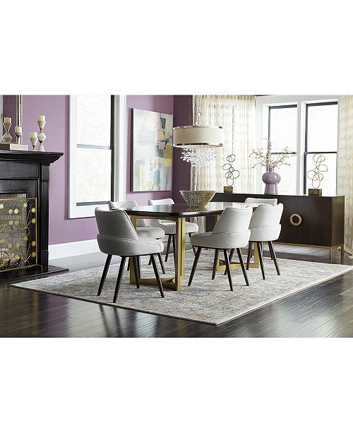 Kenas Home Hotel Collection Derwick Dining Furniture 7 Pc Set Table 6 Side Chairs Created For Macy S Reviews Furniture Macy S