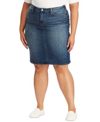 ralph lauren denim skirt macy's