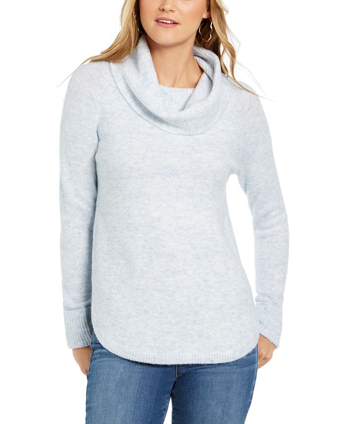 Style & Co CowlNeck WaffleKnit Sweater, Created for Macy's & Reviews