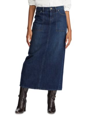 macys jean skirts