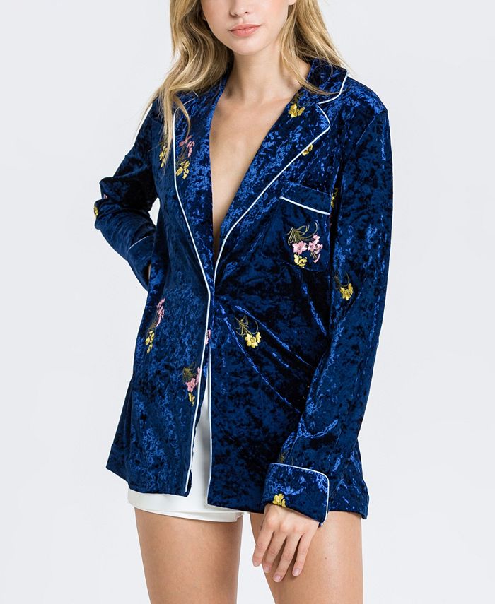 endless rose Velvet Pajama Jacket & Reviews Jackets & Blazers Women Macy's