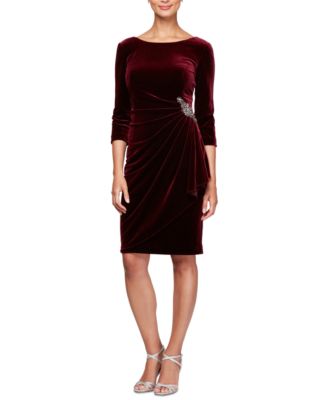 alex evenings ruched dress