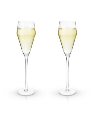 Набор бокалов для просекко Viski Raye из хрусталя под углом по 2,8 унции