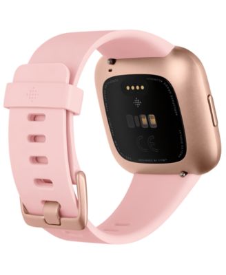 versa 2 rose elastomer strap touchscreen smart watch 39mm
