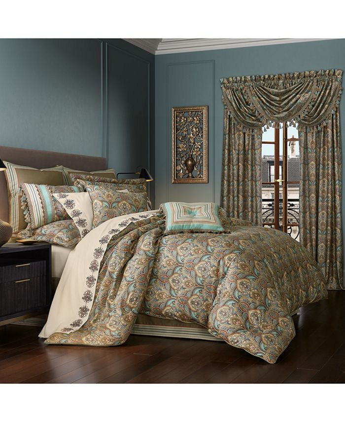 J Queen New York Victoria Turquoise Turquoise Queen 4pc Comforter Set Reviews Comforters Fashion Bed Bath Macy S