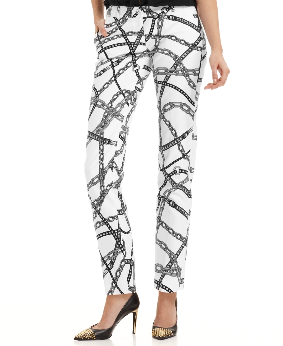 MICHAEL Michael Kors Petite Pants, Status Print Skinny   Womens Petite