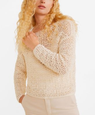 mango open knit sweater