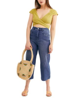free people cropped jeans