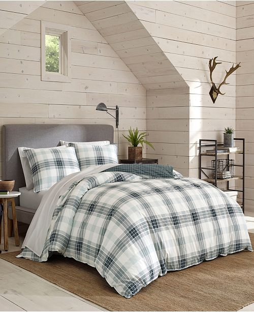 Eddie Bauer Winter Ridge Plaid Green Comforter Set Twin Reviews Comforters Fashion Bed Bath Macy S