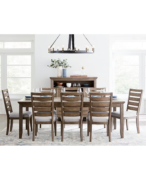 Furniture Mesa Dining Furniture, 9-Pc. Set (Expandable Table & 8 Side Chairs), Created For Macy