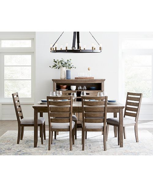 Furniture Mesa Dining Furniture 7 Pc Set Expandable Table 6 Side Chairs Created For Macy S Reviews Furniture Macy S