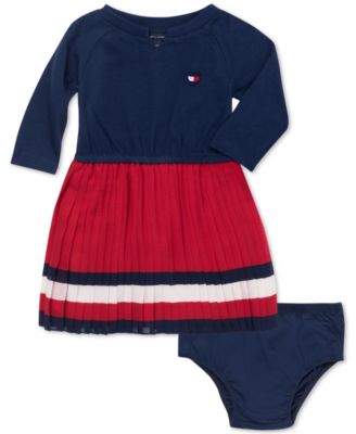 Tommy Hilfiger Baby Girls Pleated Dress 