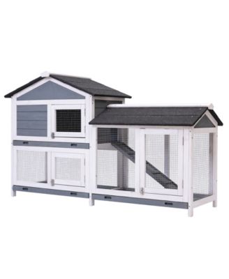 purlove rabbit hutch wood house pet cage for small animals
