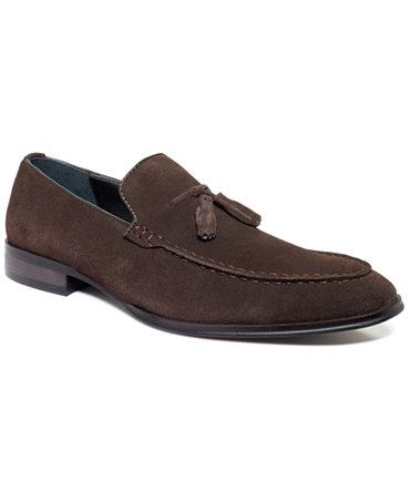 Alfani Men's Shoes, Bedford Suede Slip-On Tassel Loafers - Shoes - Men ...