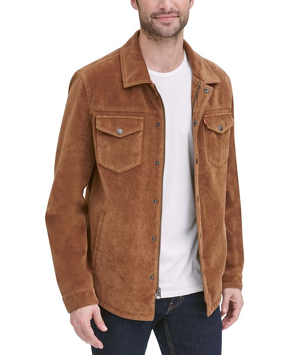 Levi's Men's Faux Suede Shirt Jacket & Reviews - Coats & Jackets - Men