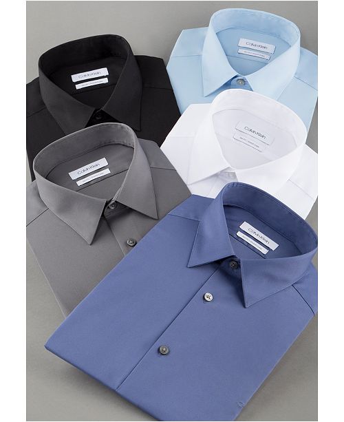 Calvin Klein Men S Slim Fit Stretch Flex Collar Dress Shirt Online Exclusive Created For Macy S Reviews Dress Shirts Men Macy S
