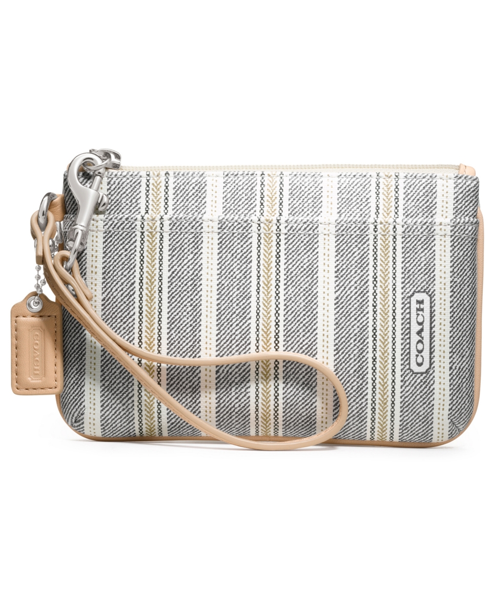 NEW COACH LEGACY WEEKEND TICKING STRIPE SMALL WRISTLET