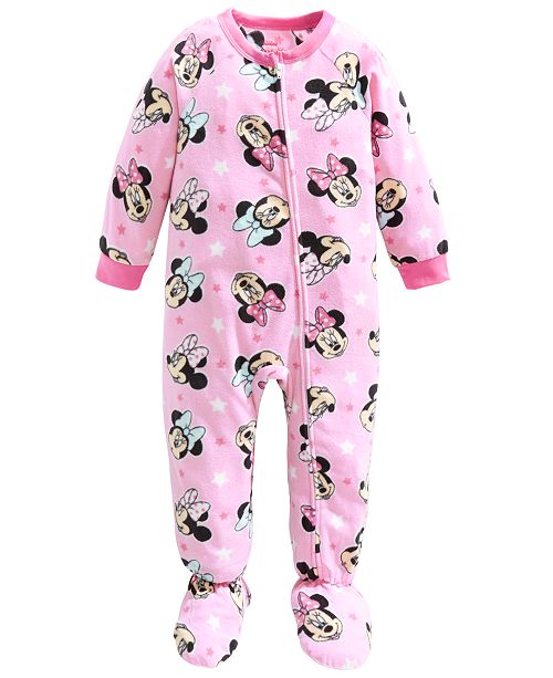 Ame Toddler Girls 1 Pc Fleece Minnie Mouse Footie Pajamas Reviews Pajamas Kids Macy S