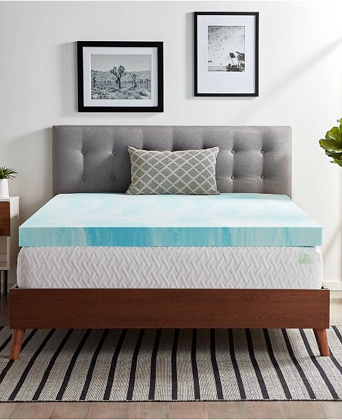 Lucid 4 Gel Swirl Memory Foam Mattress Topper Twin Reviews Mattress Pads Toppers Bed Bath Macy S