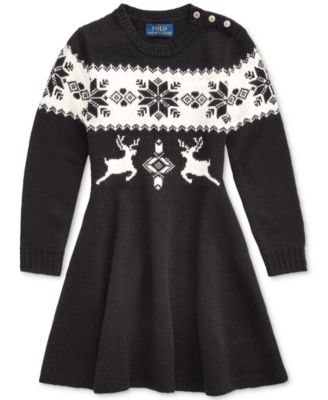 girls black knit dress