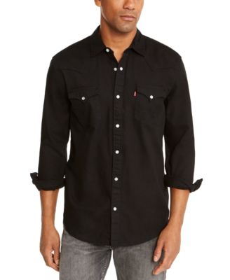 levis black western shirt