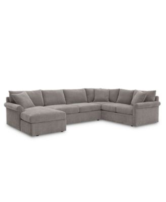 wedport 3 pc fabric sofa return sectional sofa with chaise created for macy s