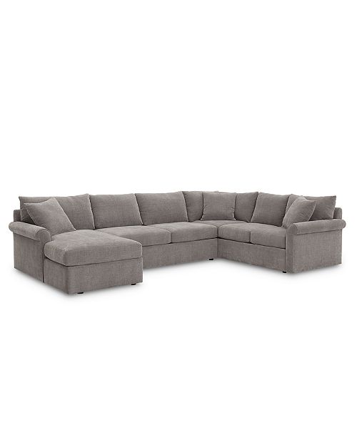 Furniture Wedport 3 Pc Fabric Sofa Return Sectional Sofa With Chaise Created For Macy S Reviews Furniture Macy S