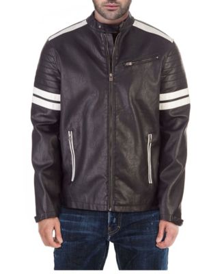 xray jeans white leather jacket
