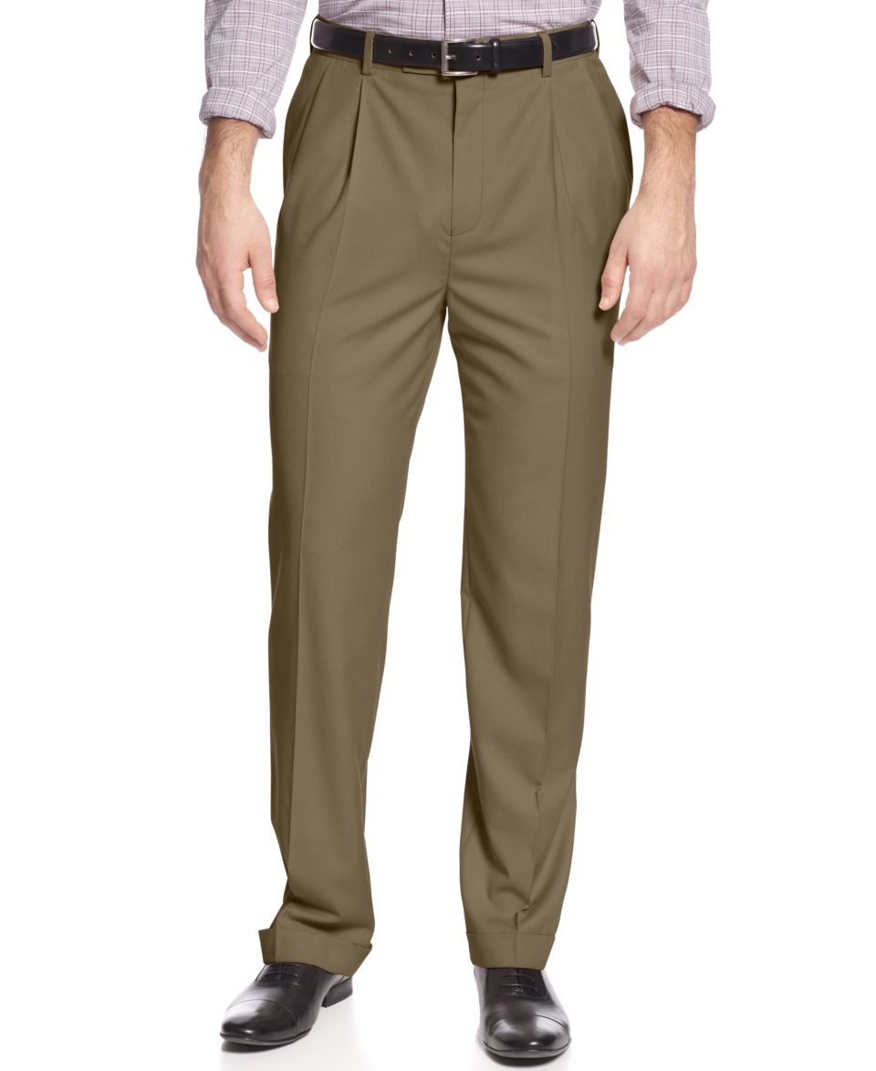 Geoffrey Beene Pants, Sorbtek Double Pleat Extender Waist Pants   Pants   Men