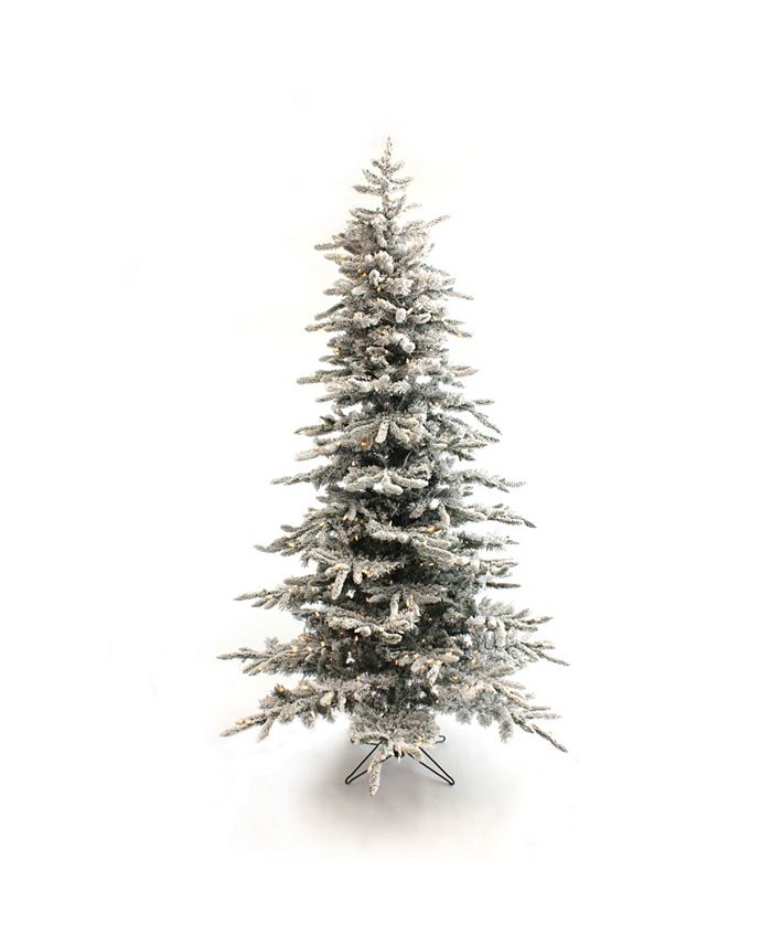 Perfect Holiday 5 Pre Lit Slim Flocked Christmas Tree With Clear Led Lights Reviews Shop All Holiday Home Macy S The ornaments are from hobby lobby, dollar tree, pier one, pottery barn and home. pre lit slim flocked christmas tree