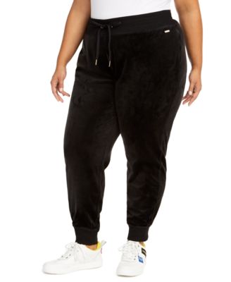 calvin klein velour jogger pants