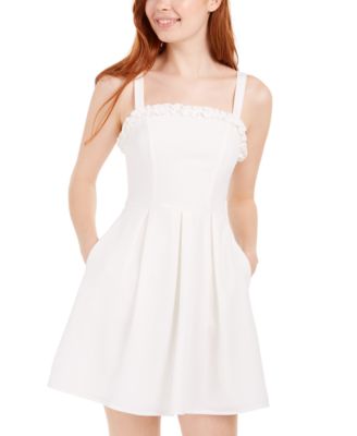 white casual dresses for juniors